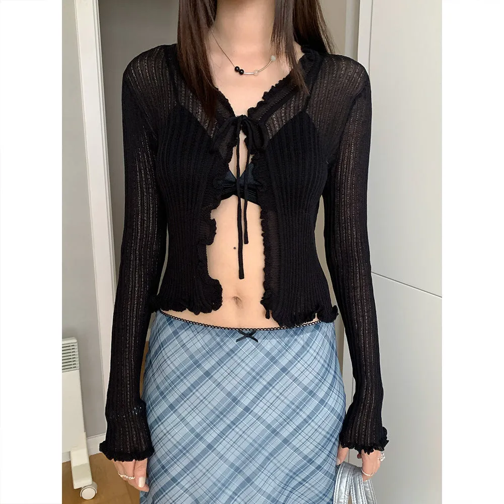 short sun cardigan top