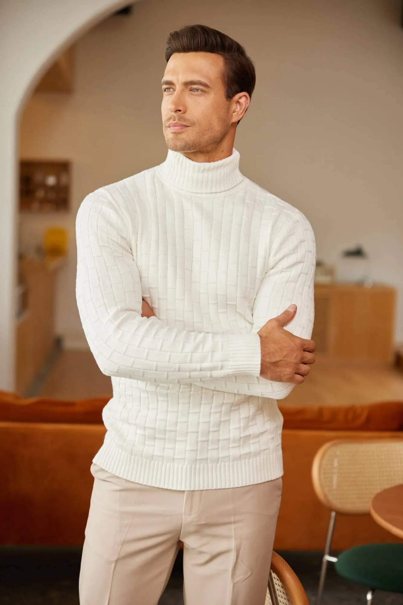 Slim Fit Turtleneck Thermal Sweaters (US Only)