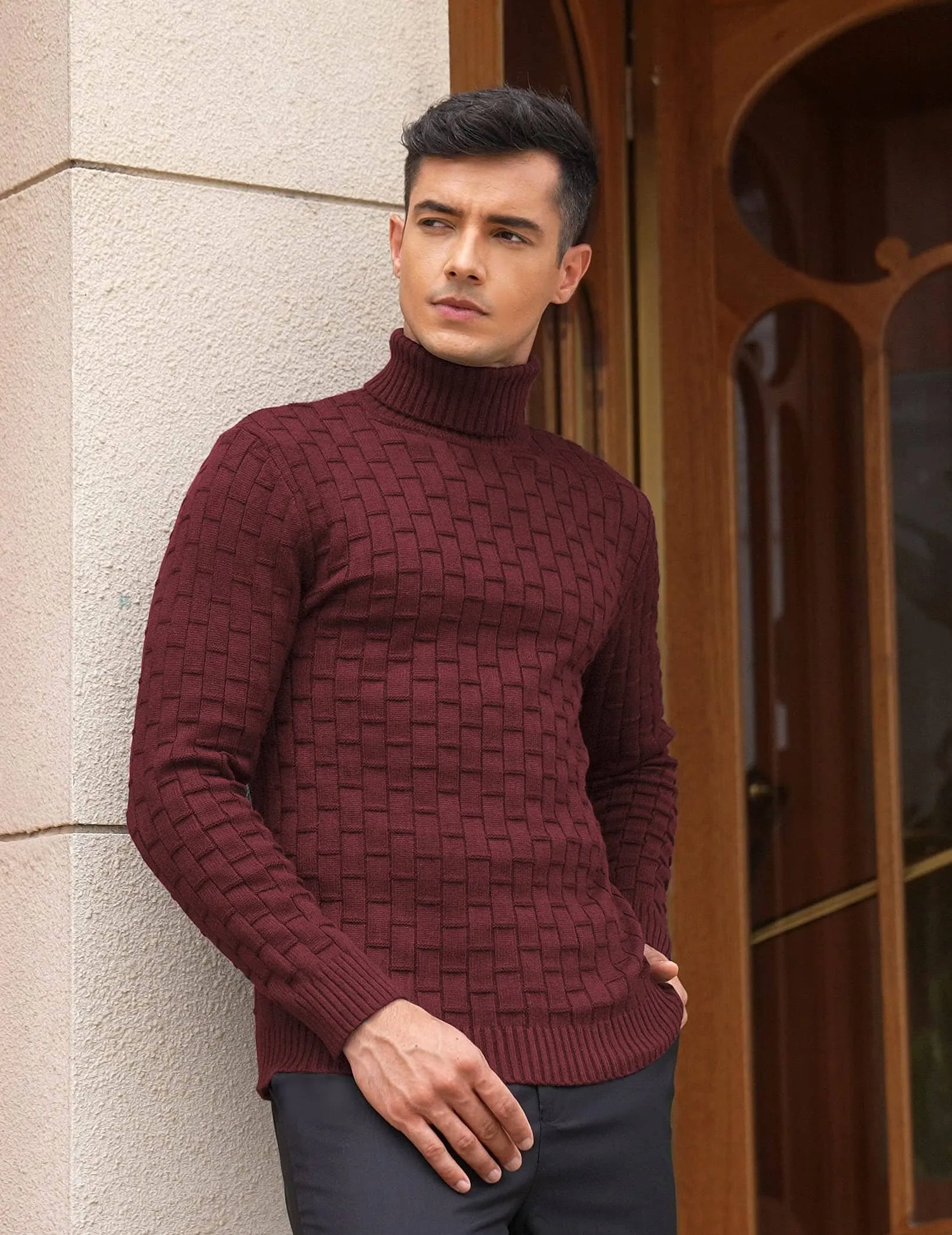 Slim Fit Turtleneck Thermal Sweaters (US Only)