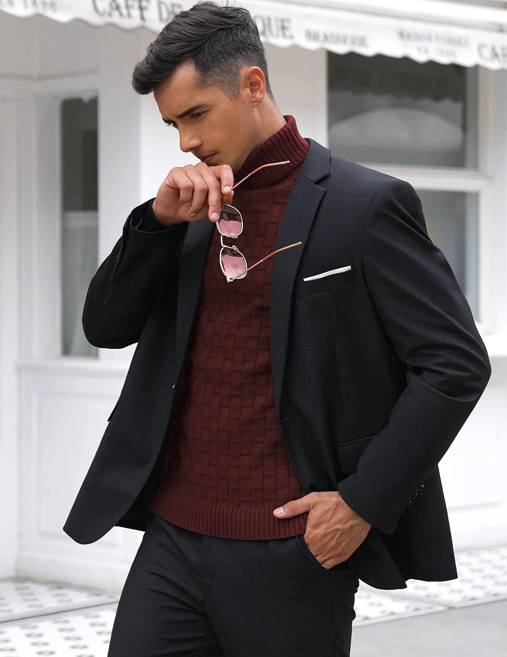 Slim Fit Turtleneck Thermal Sweaters (US Only)