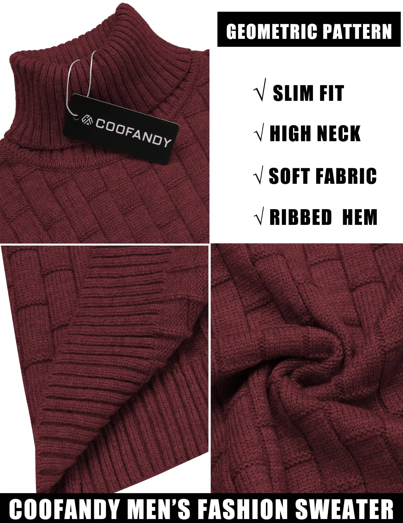 Slim Fit Turtleneck Thermal Sweaters (US Only)