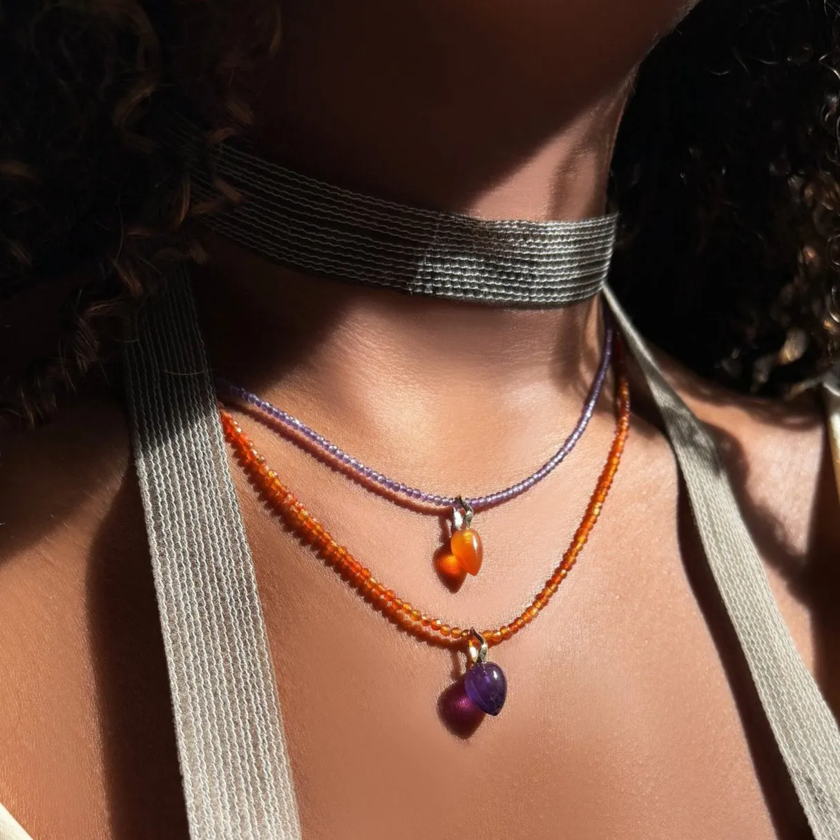 Slim Gemstone Necklace