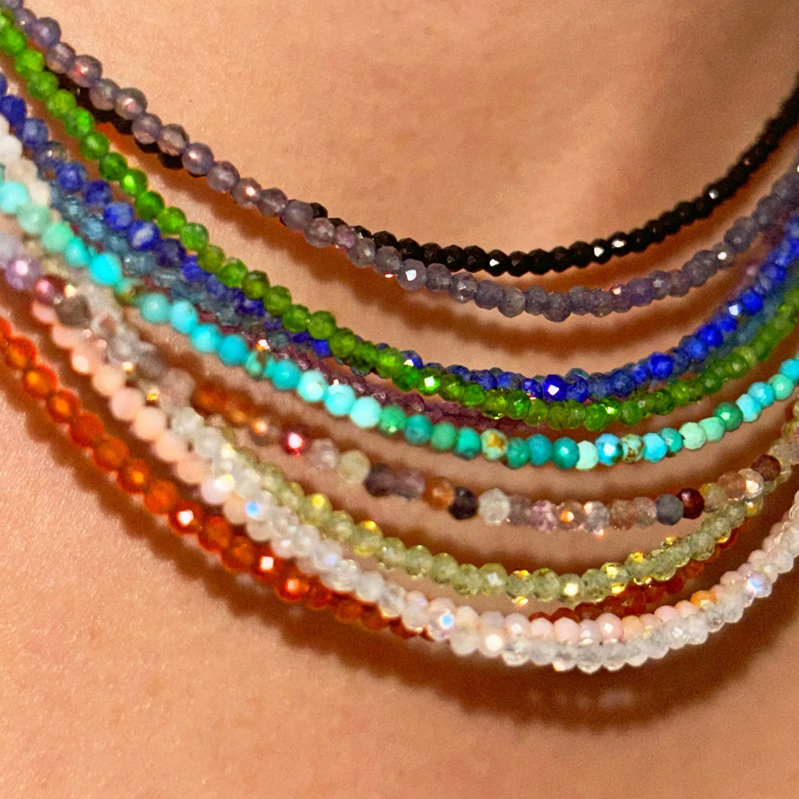 Slim Gemstone Necklace