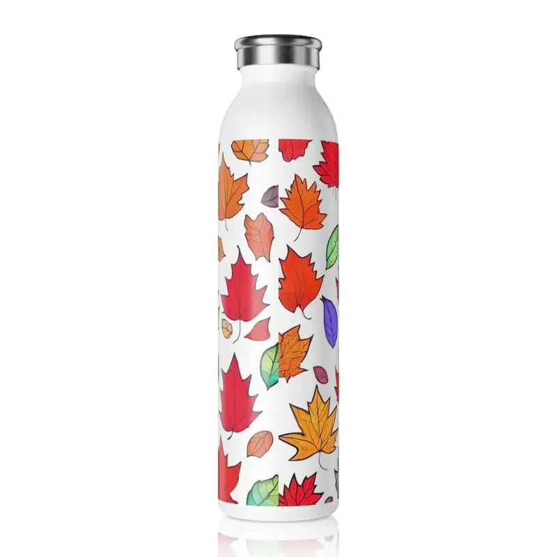 Slim Water Bottle with Colorful Fall Foliage Vibes