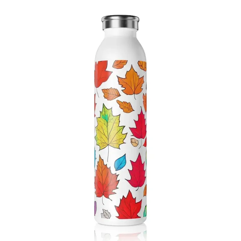 Slim Water Bottle with Colorful Fall Foliage Vibes
