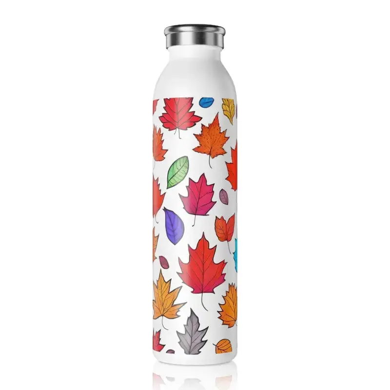 Slim Water Bottle with Colorful Fall Foliage Vibes