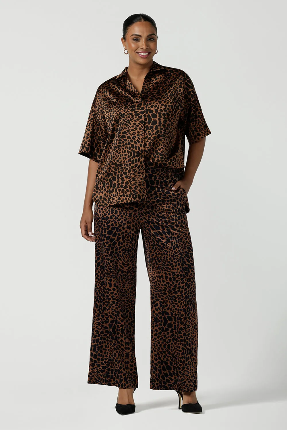 Sloane Pant in Bronze Animal