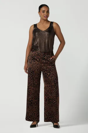 Sloane Pant in Bronze Animal
