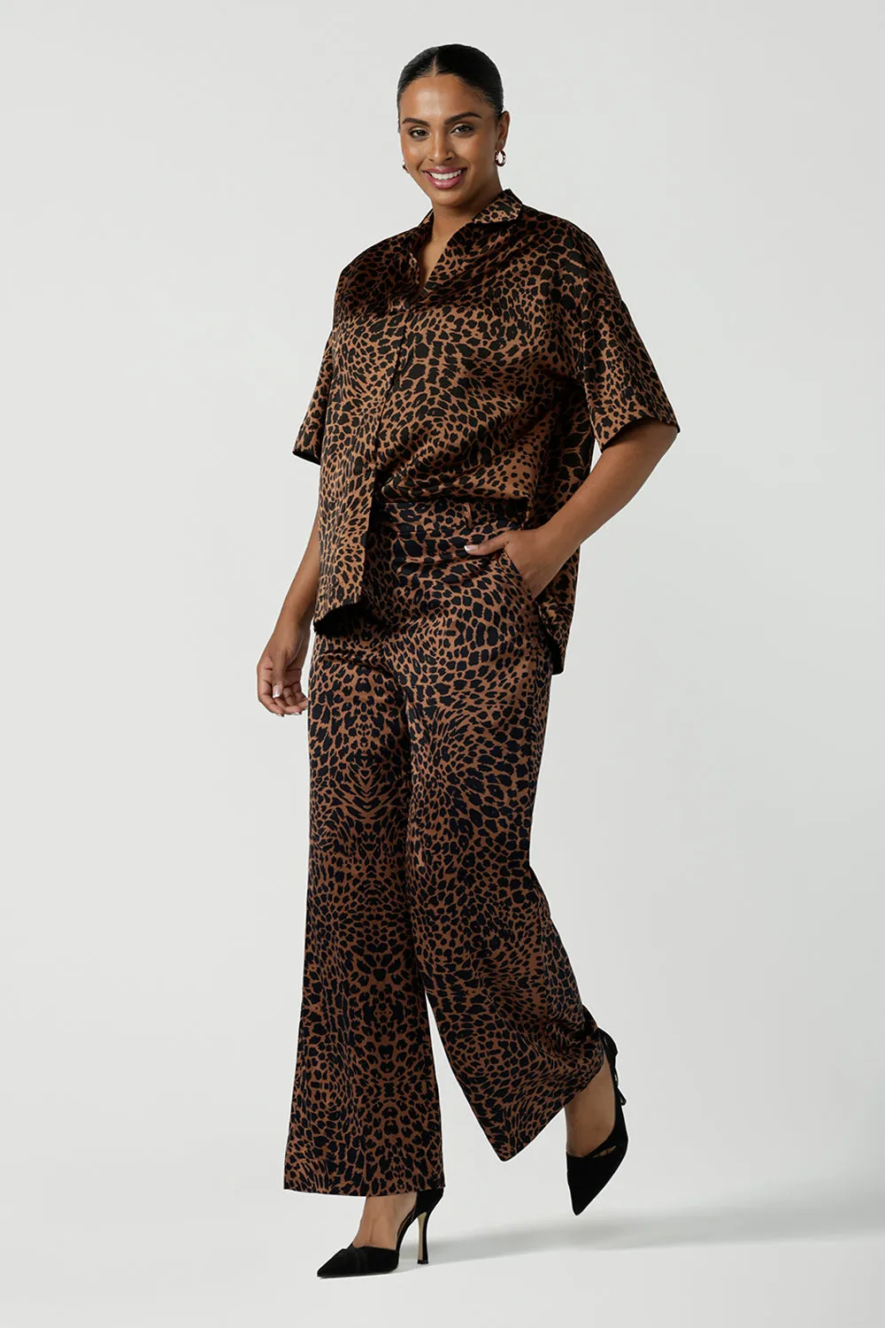 Sloane Pant in Bronze Animal