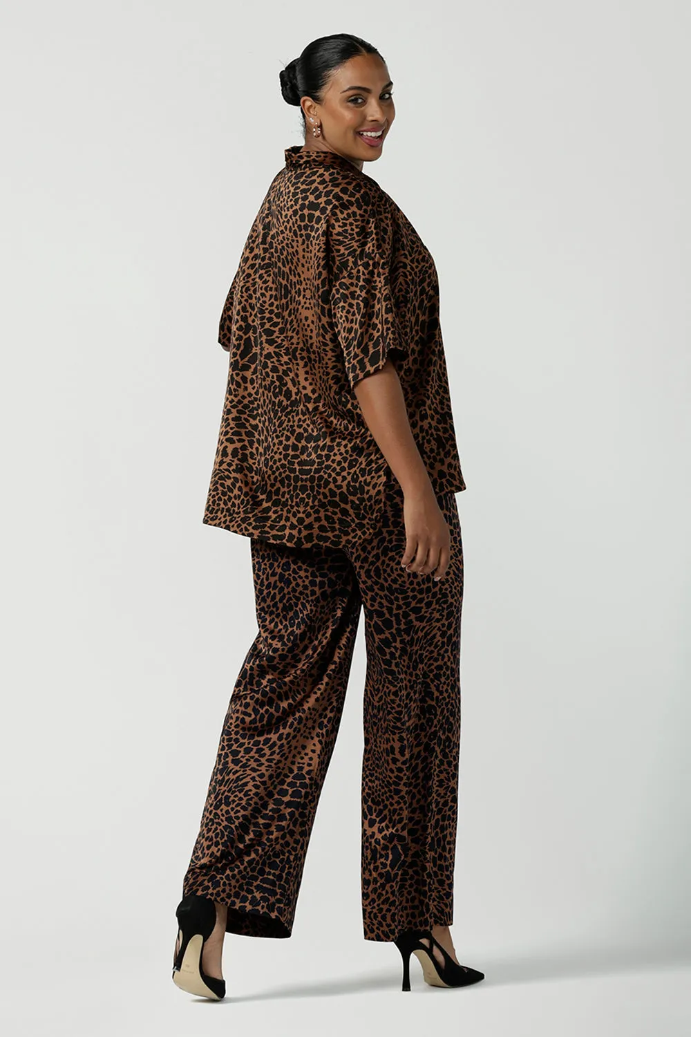 Sloane Pant in Bronze Animal