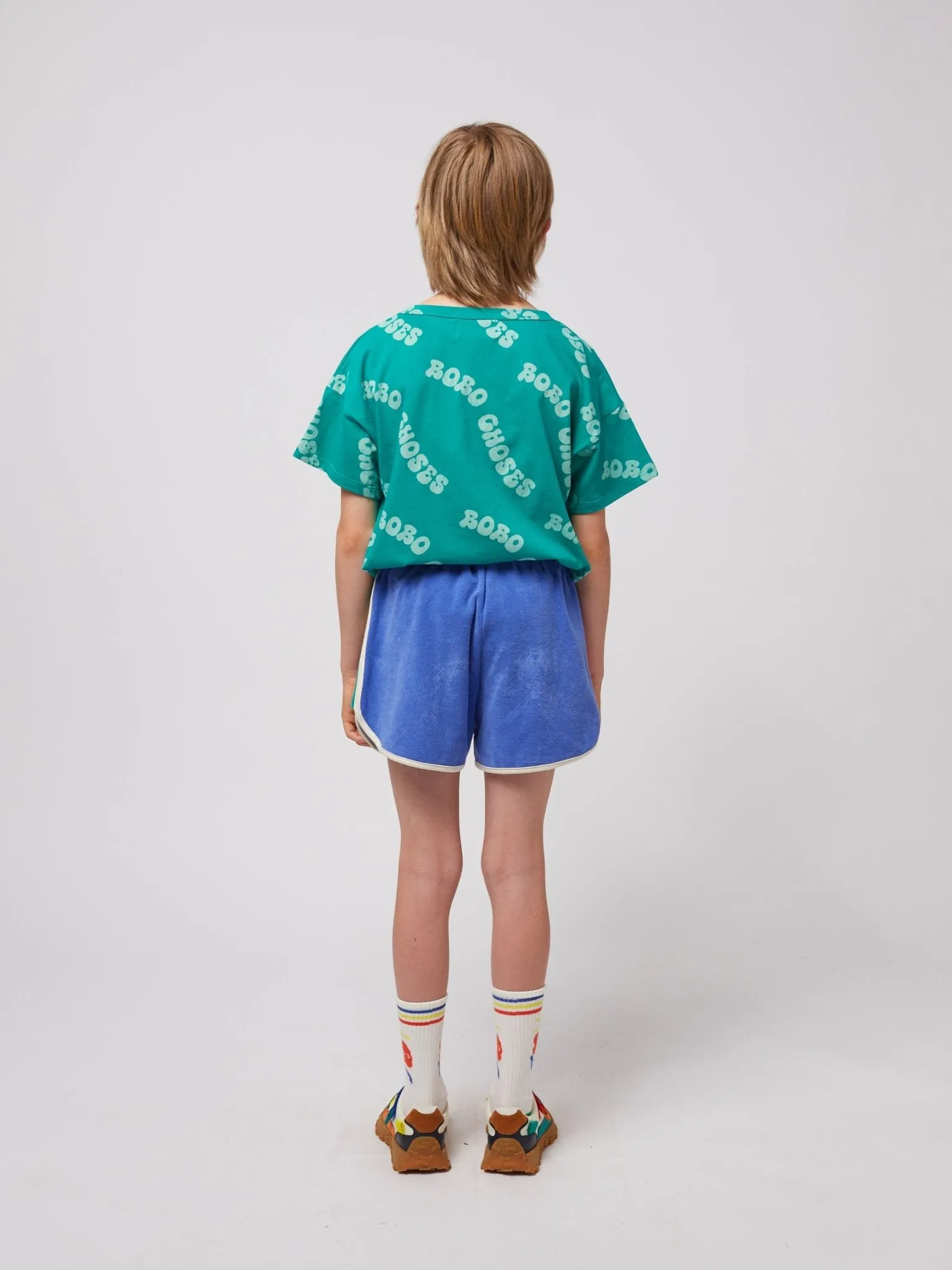 Smiling Colour Block Terry Shorts by Bobo Choses