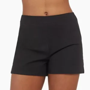 Spanx Classic Black On-the-Go Polished 6&quot; Stretch Shorts