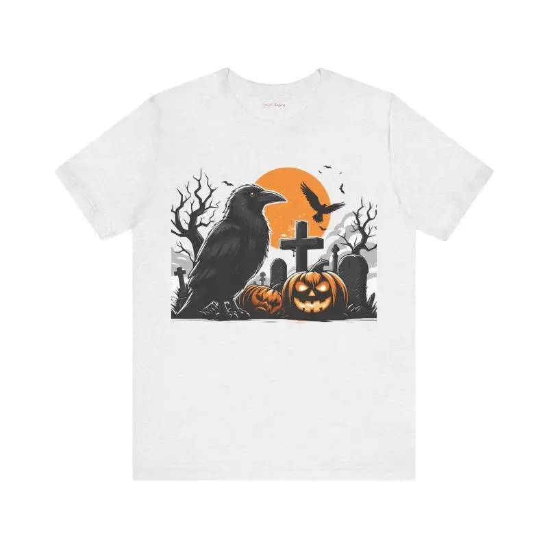 Spooky Style Unisex Jersey Tee with Jack o Lantern