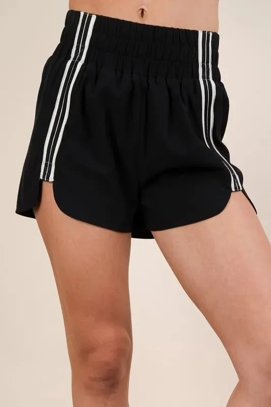 Striped Trim Activewear Shorts by VERY J – The Ultimate Blend of Chic and Function