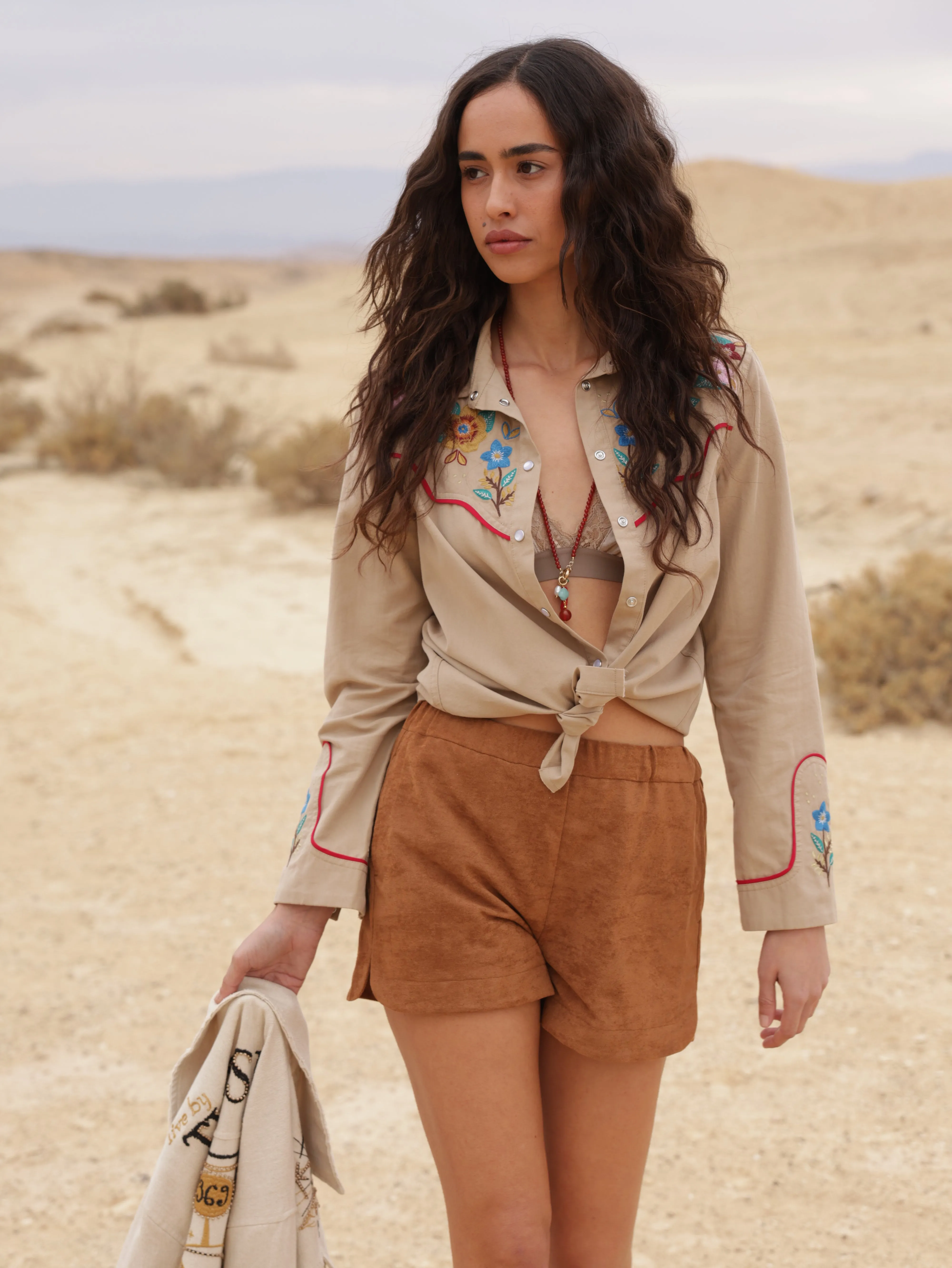 Suede shorts