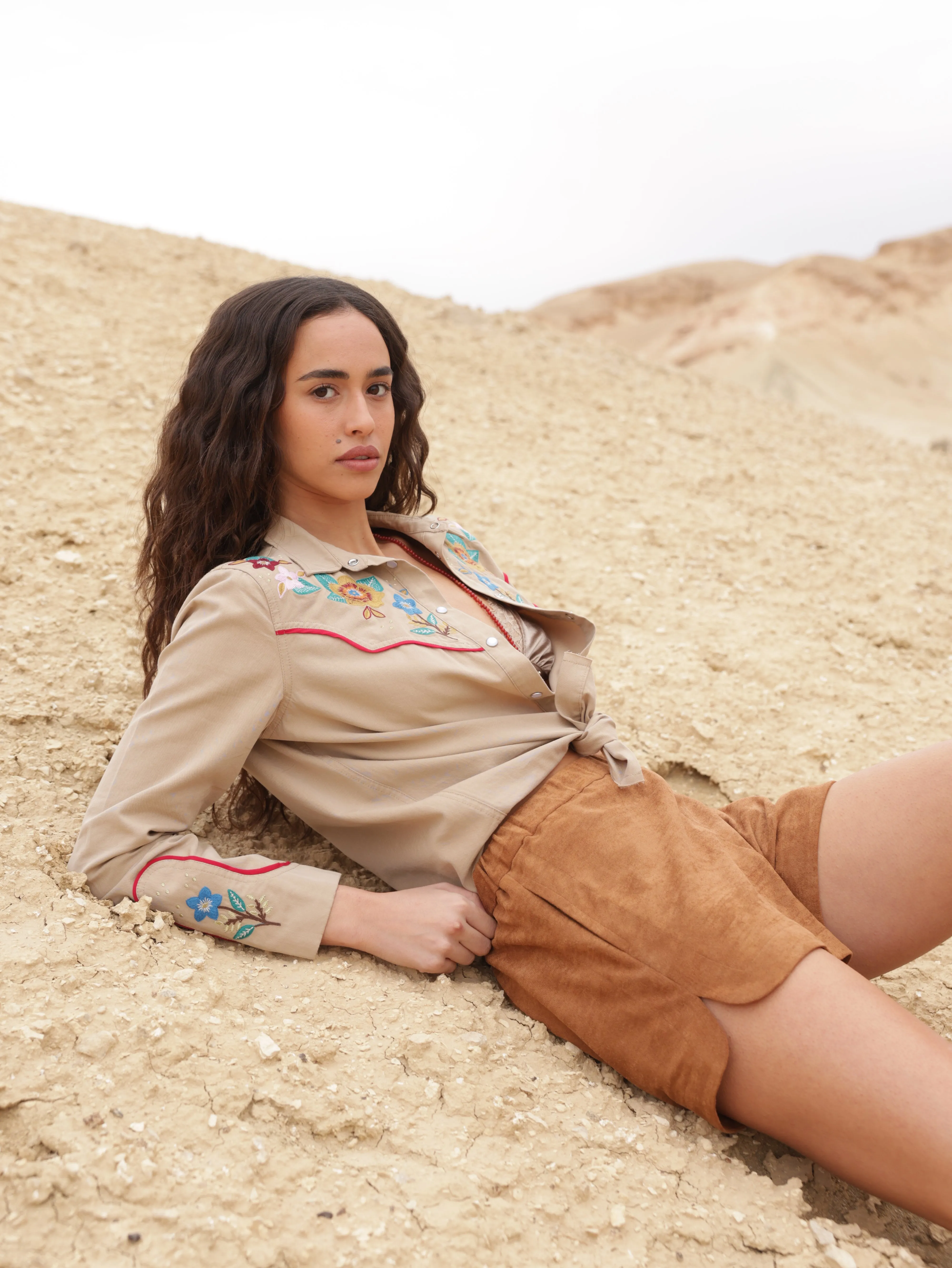 Suede shorts