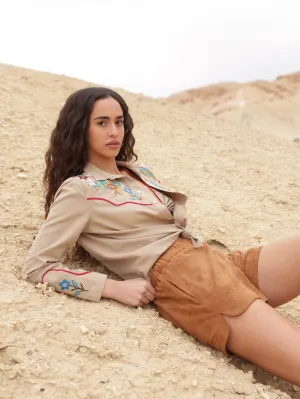 Suede shorts