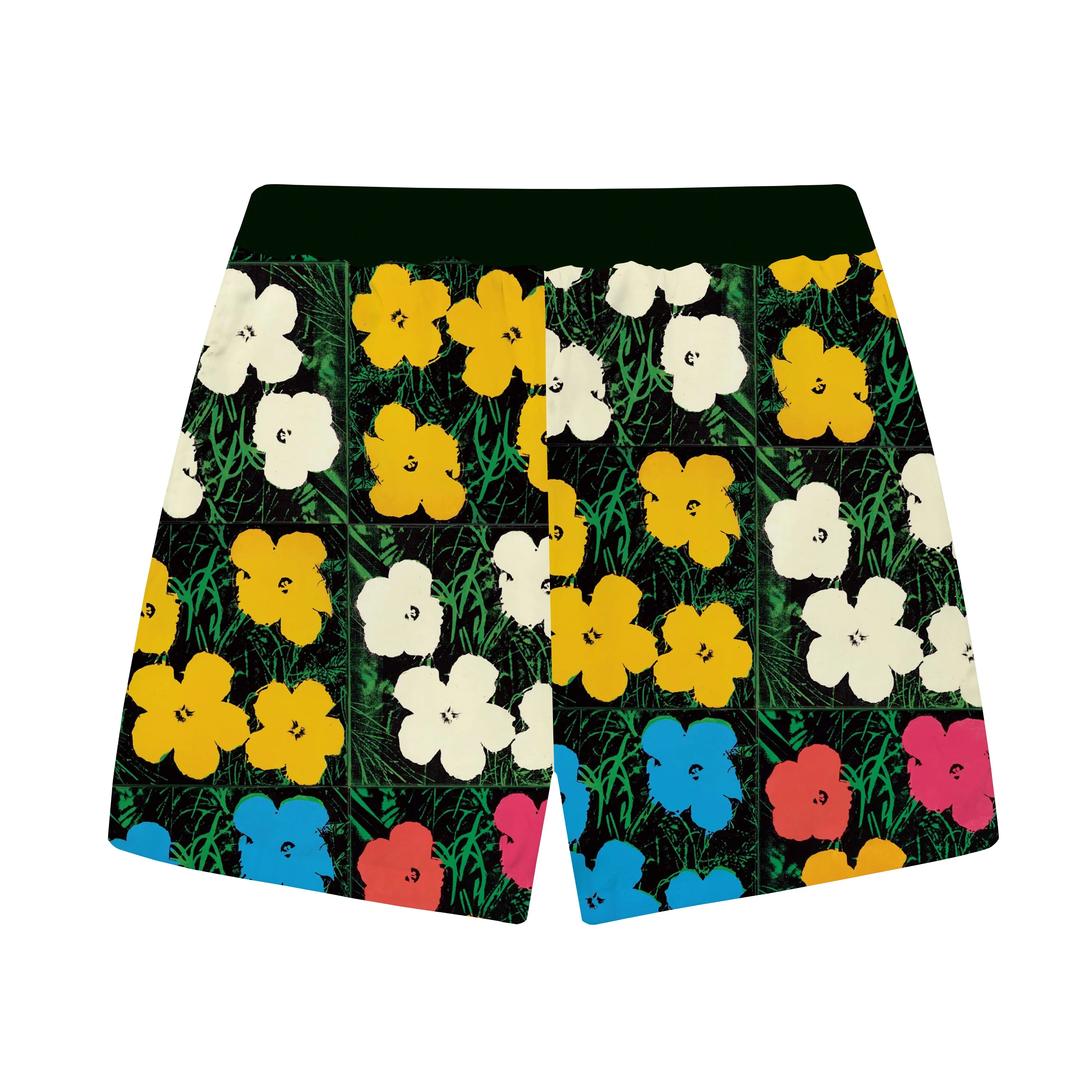 Summer Fresh Floral Pattern Elastic Waistband Casual Shorts