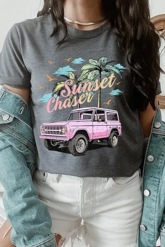 Sunset Chaser Bronco Graphic T Shirts