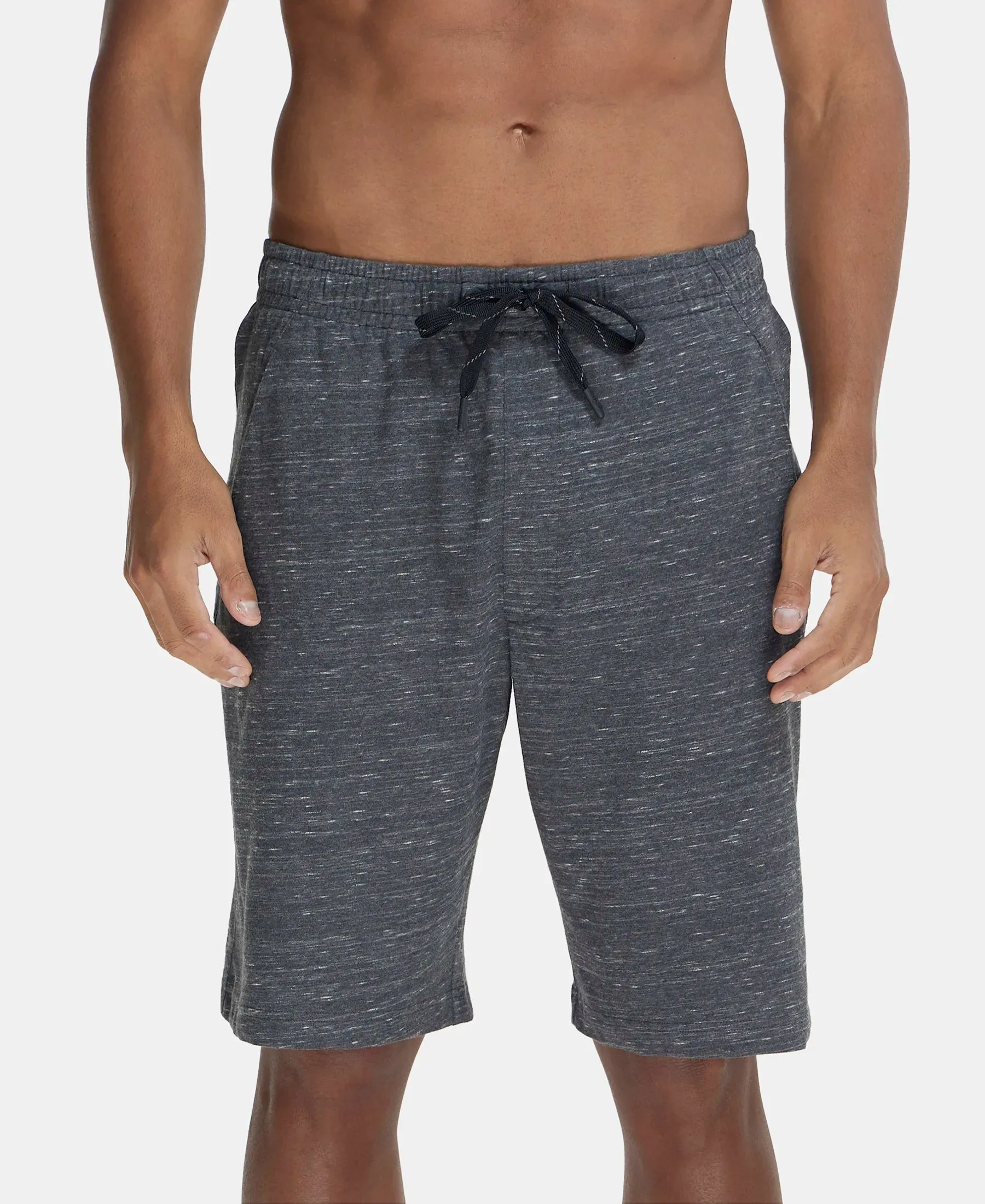 Super Combed Cotton Rich Shorts with StayFresh Treatment - Forest Dark Grey Melange