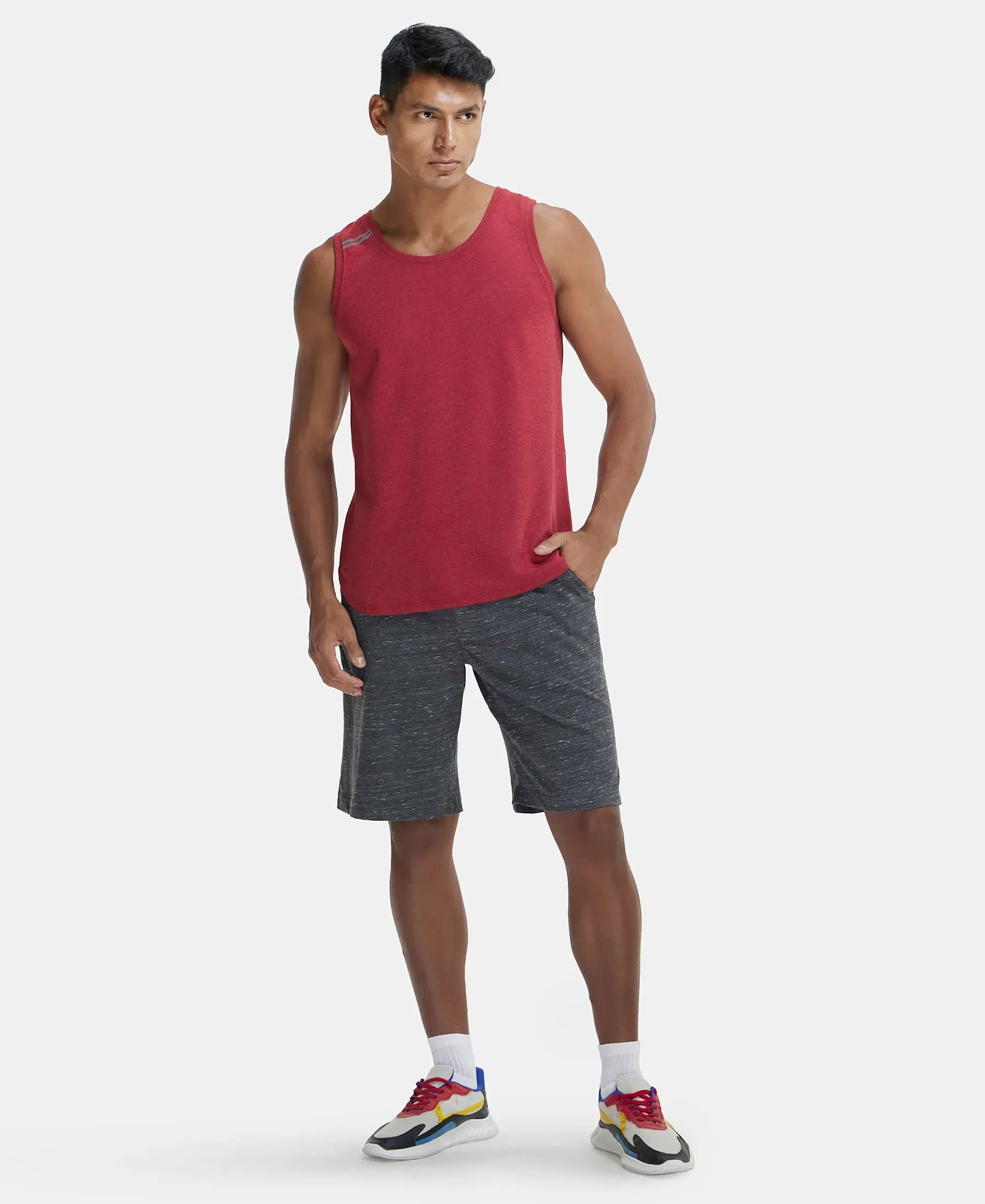 Super Combed Cotton Rich Shorts with StayFresh Treatment - Forest Dark Grey Melange