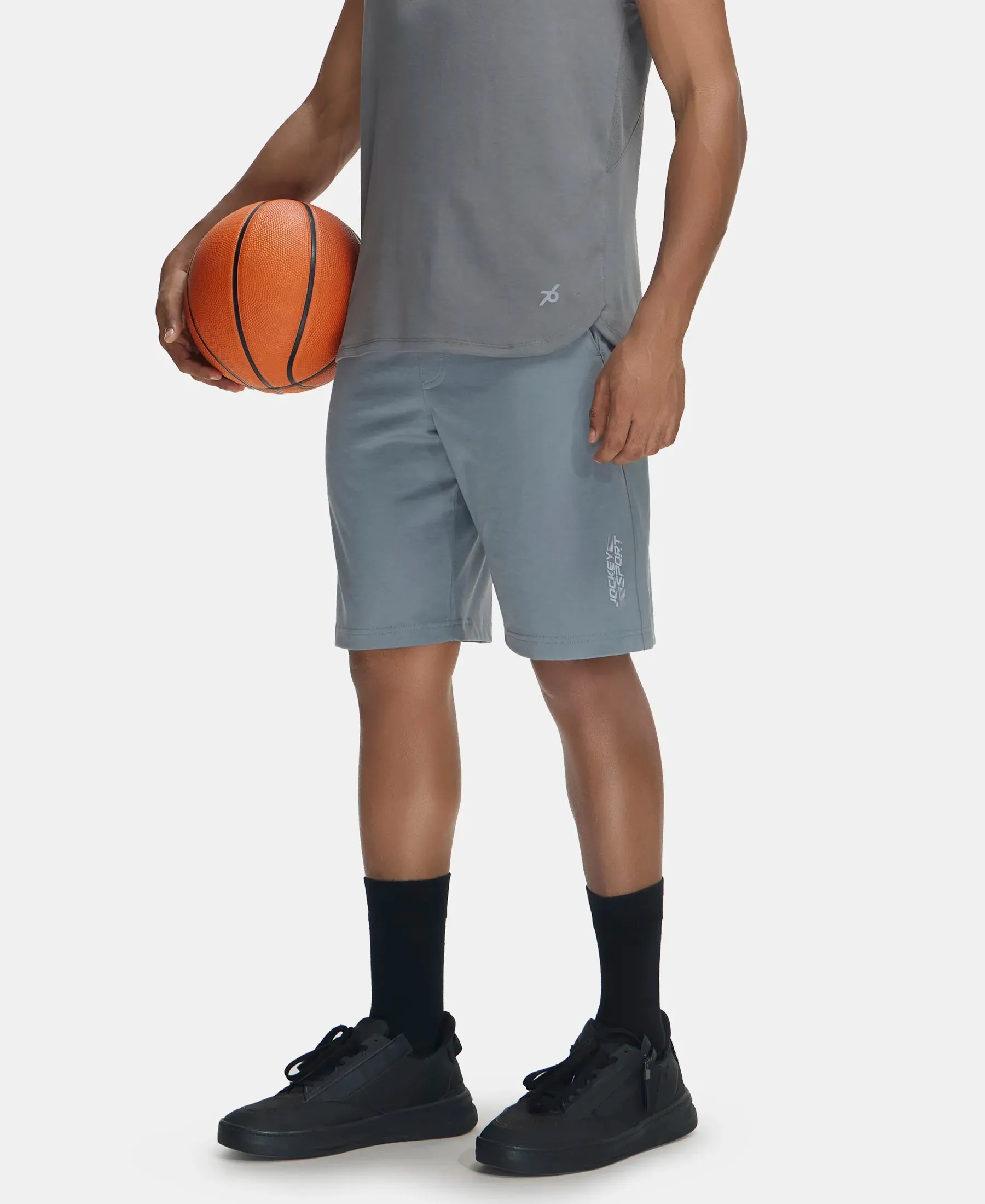 Super Combed Cotton Rich Shorts with StayFresh Treatment - Performance Grey