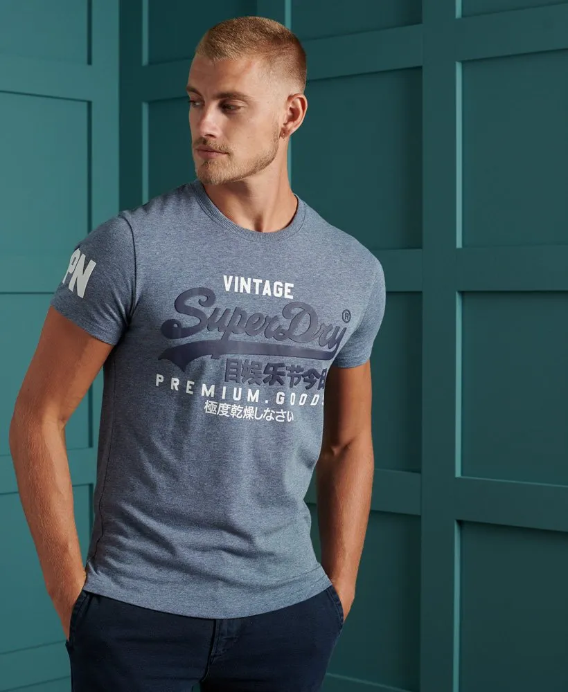 Superdry Vintage Logo T-Shirt - Tois Blue Heather