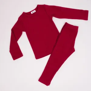 Supersoft Slim Fit Loungeset - Wine Red