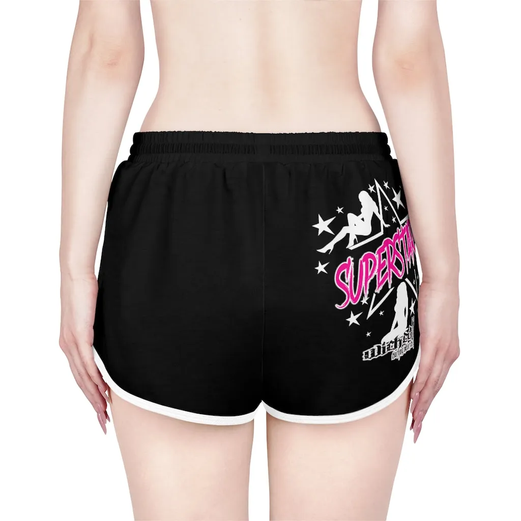 SuperStar/ Relaxed fit Shorts/ Black/ Print on Backside
