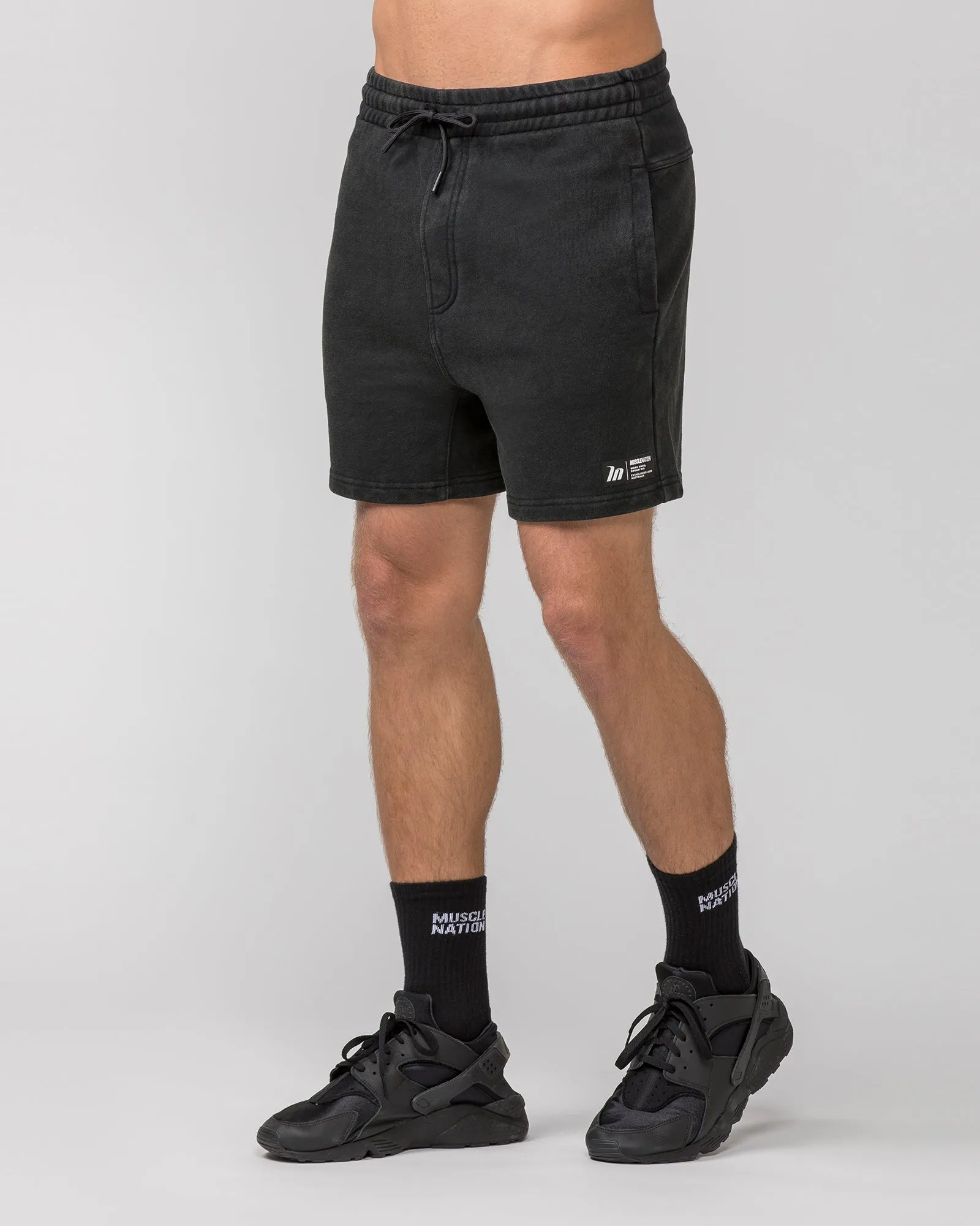 Sweat 5'' Shorts - Washed Black