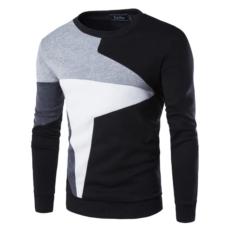 Sweaters Men New Fashion Printed Casual O-Neck Slim Cotton