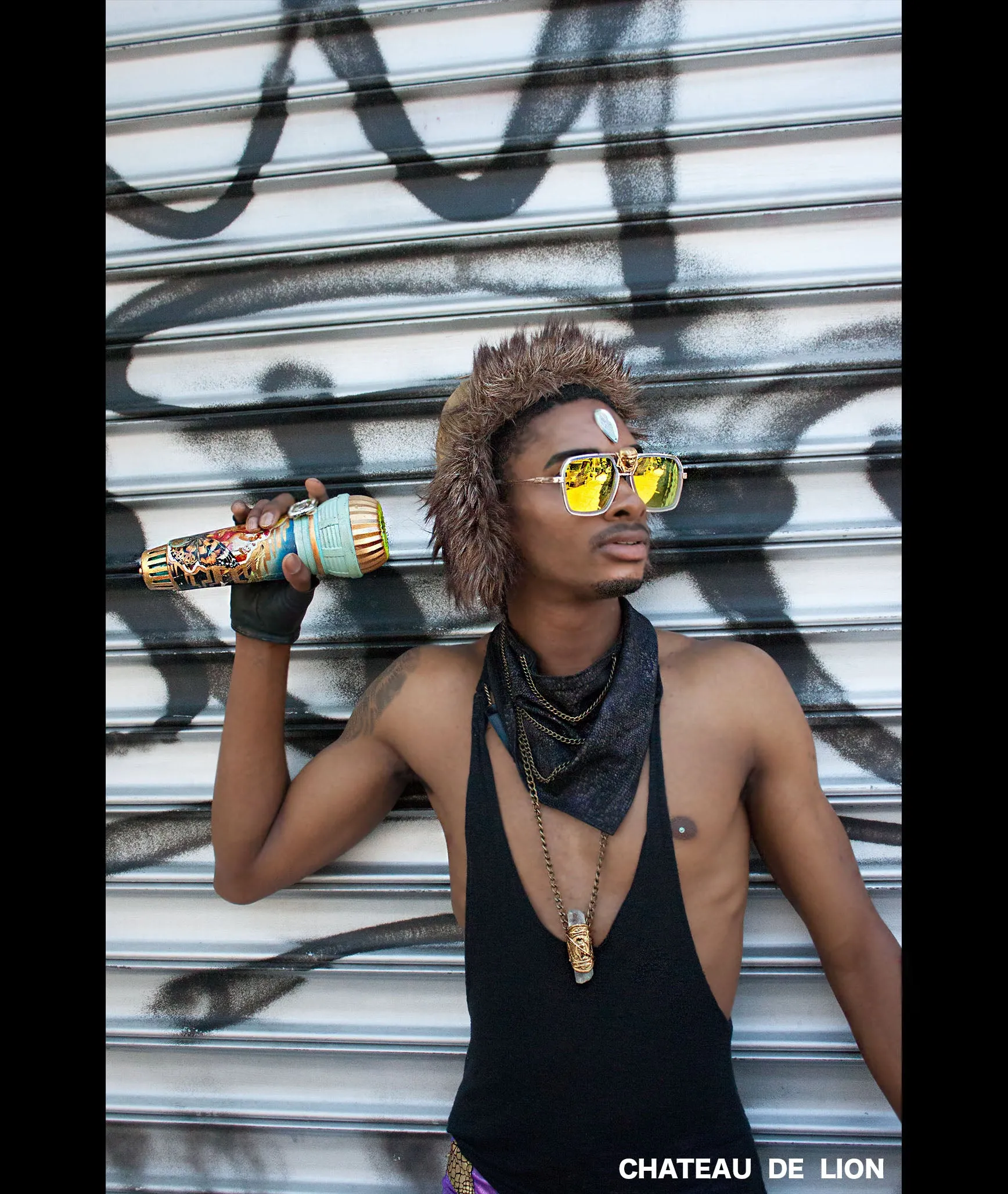 T back Chain Tank Top