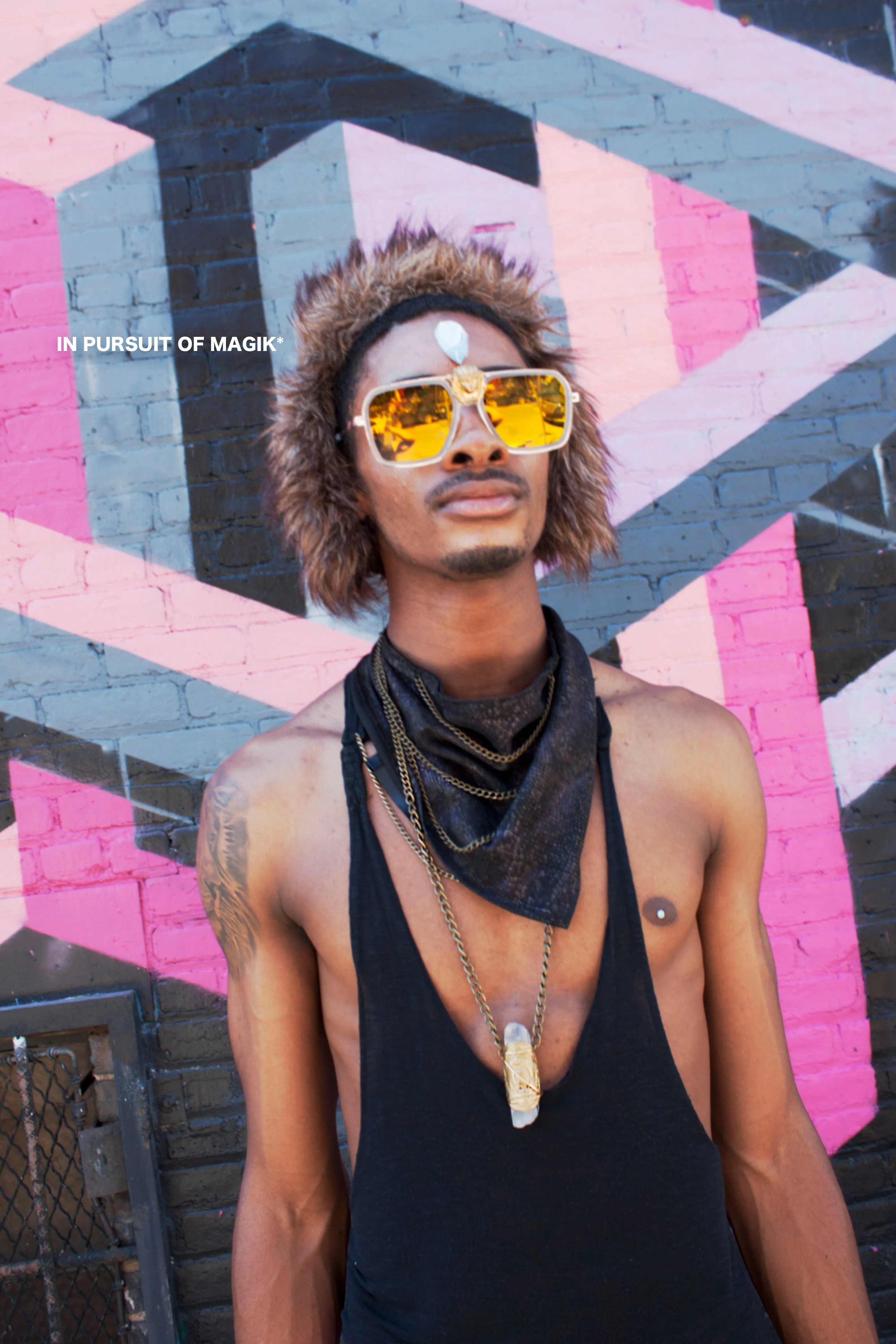 T back Chain Tank Top