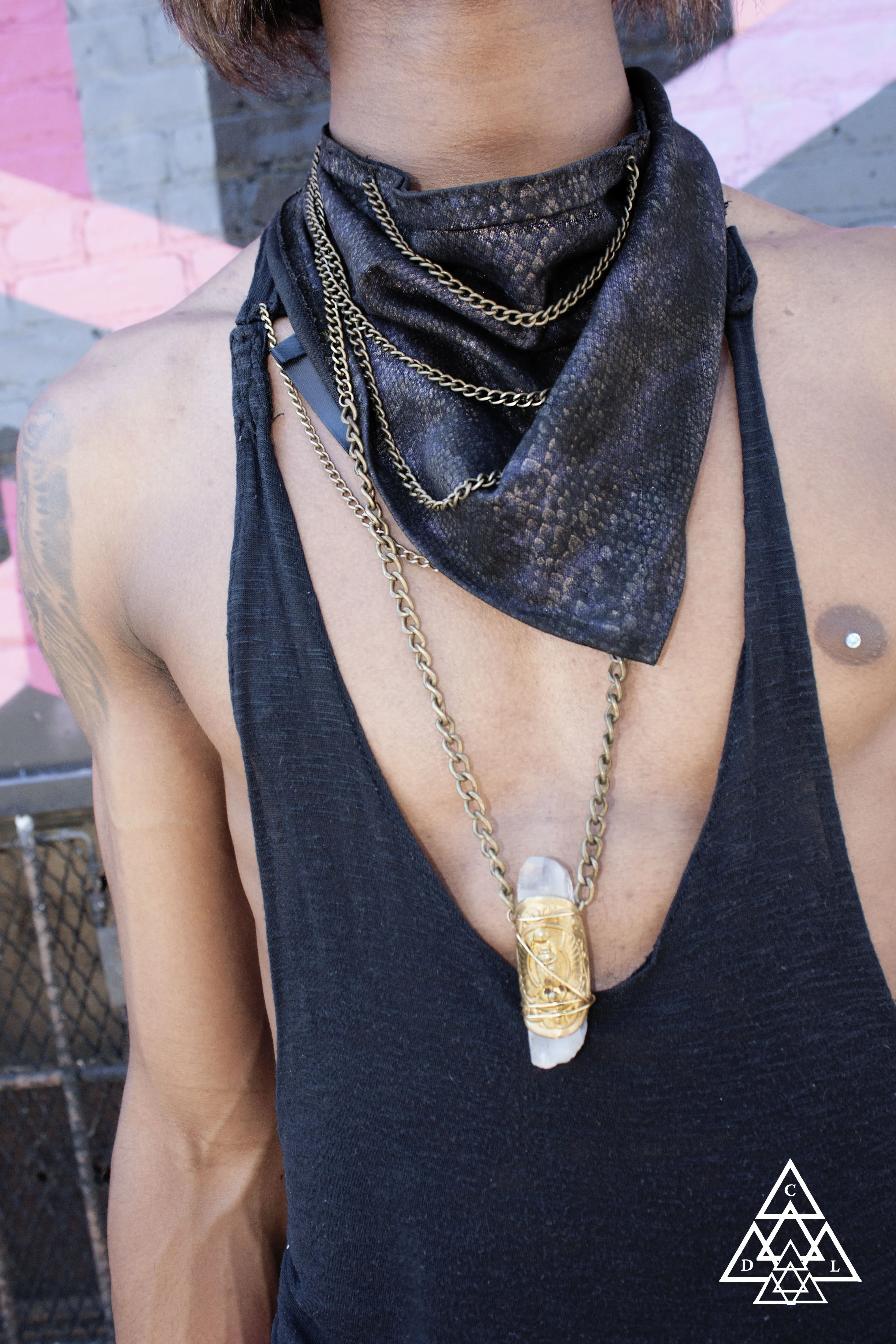 T back Chain Tank Top