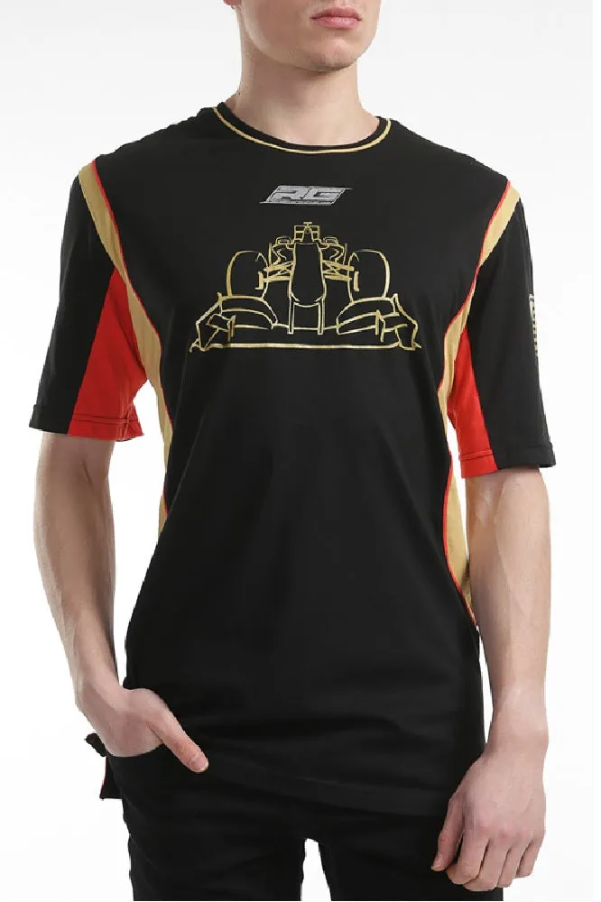 T-SHIRT Tee Adult Formula One 1 Lotus F1 Team NEW! Romain Grosjean Black Small