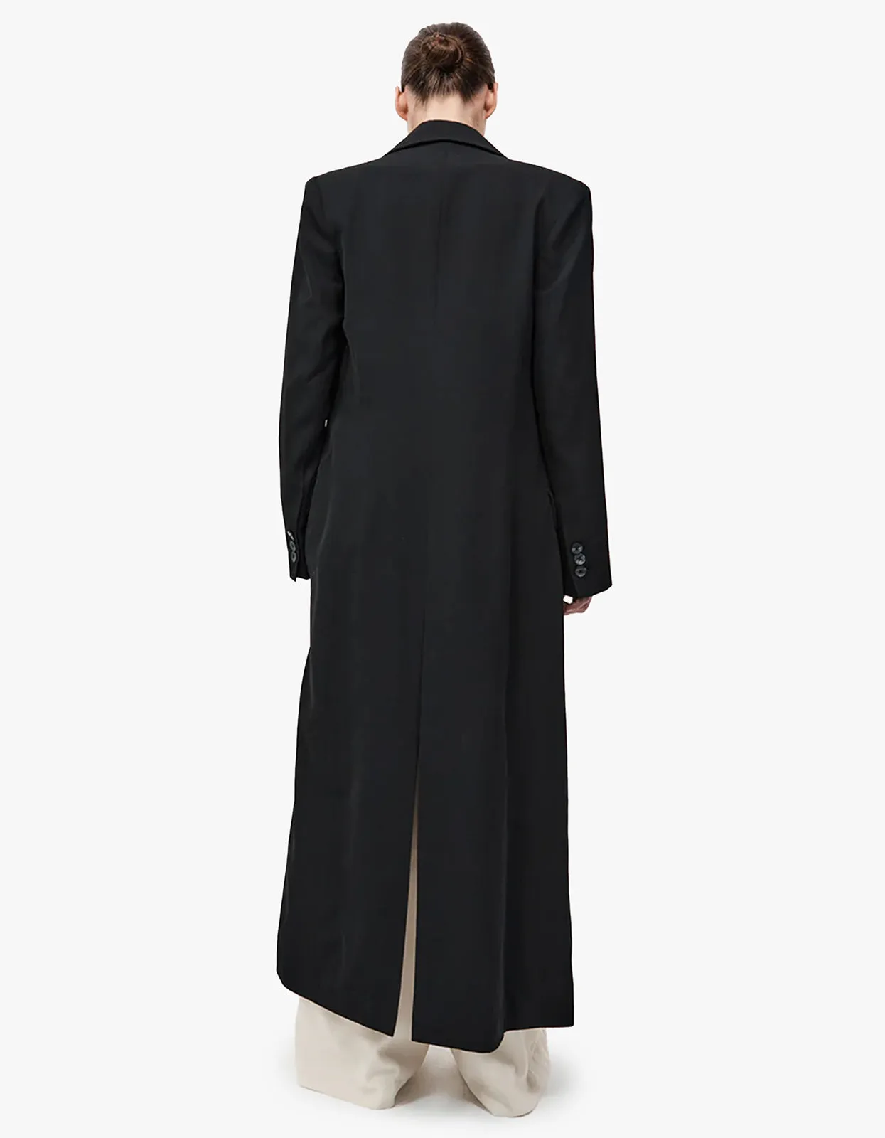 Tailored Maxi Coat - Black