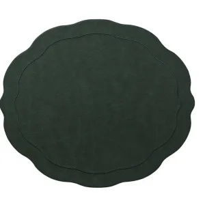 Tailored Placemat in Hunter Green