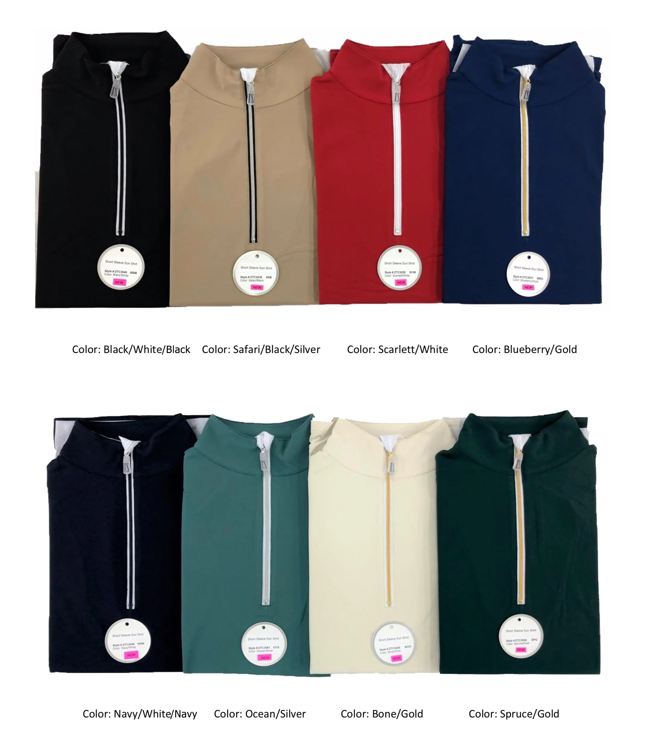 Tailored Sportsman ICEFIL Short Sleeve Zip Top - SALE