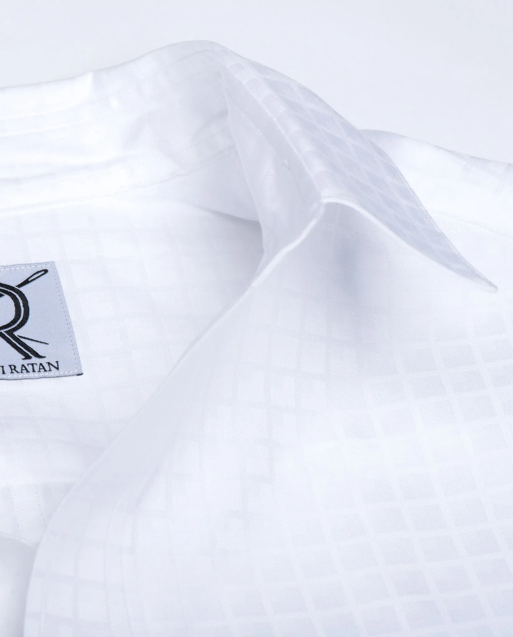 Tailored - White on White Check