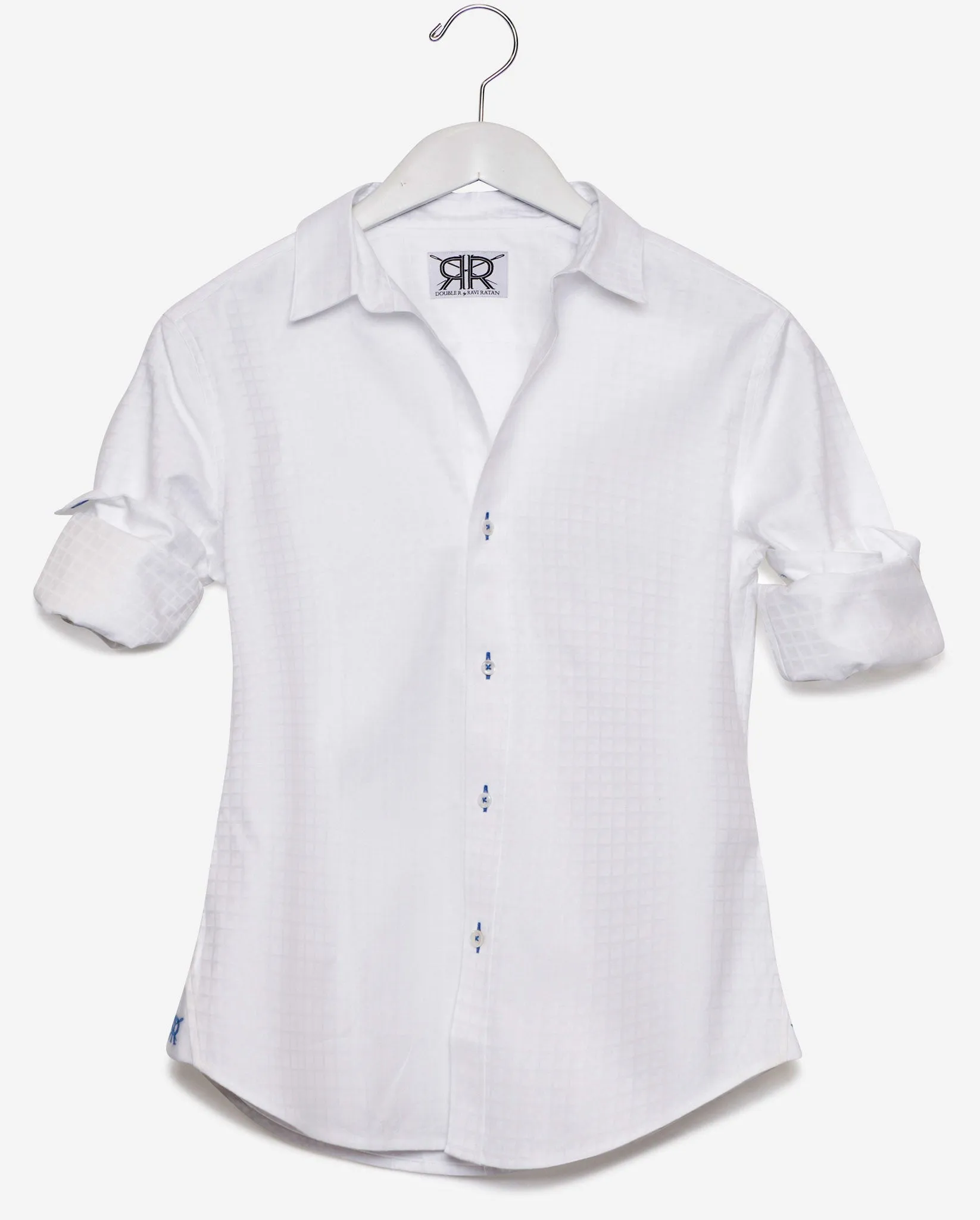 Tailored - White on White Check