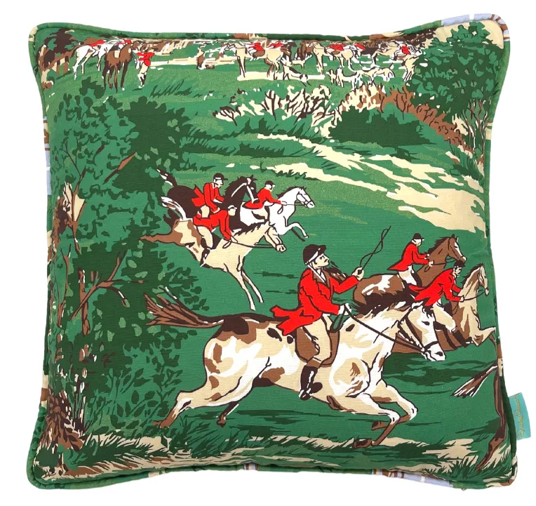 Tally Ho! Throw Pillow - Field Green