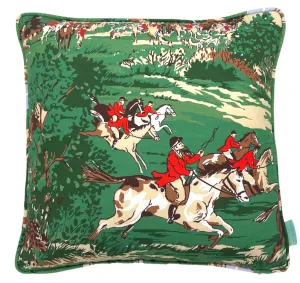 Tally Ho! Throw Pillow - Field Green