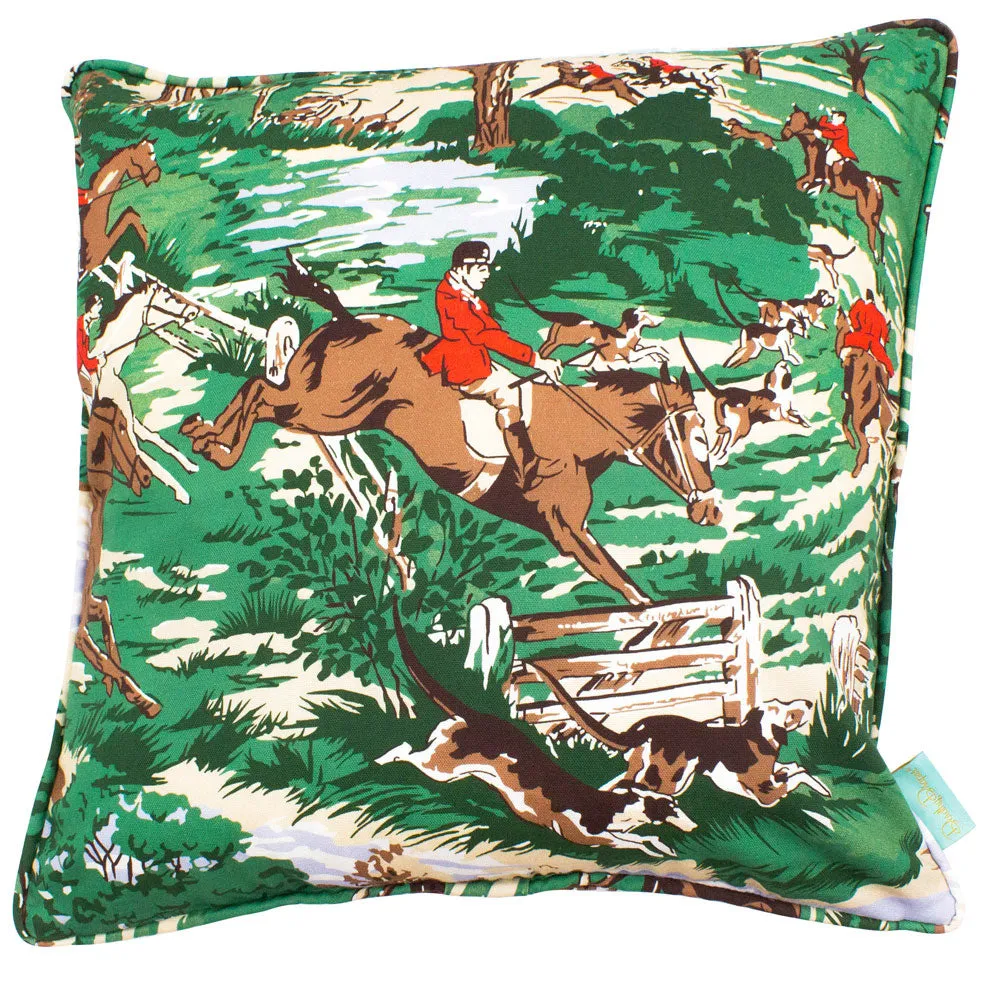 Tally Ho! Throw Pillow - Field Green