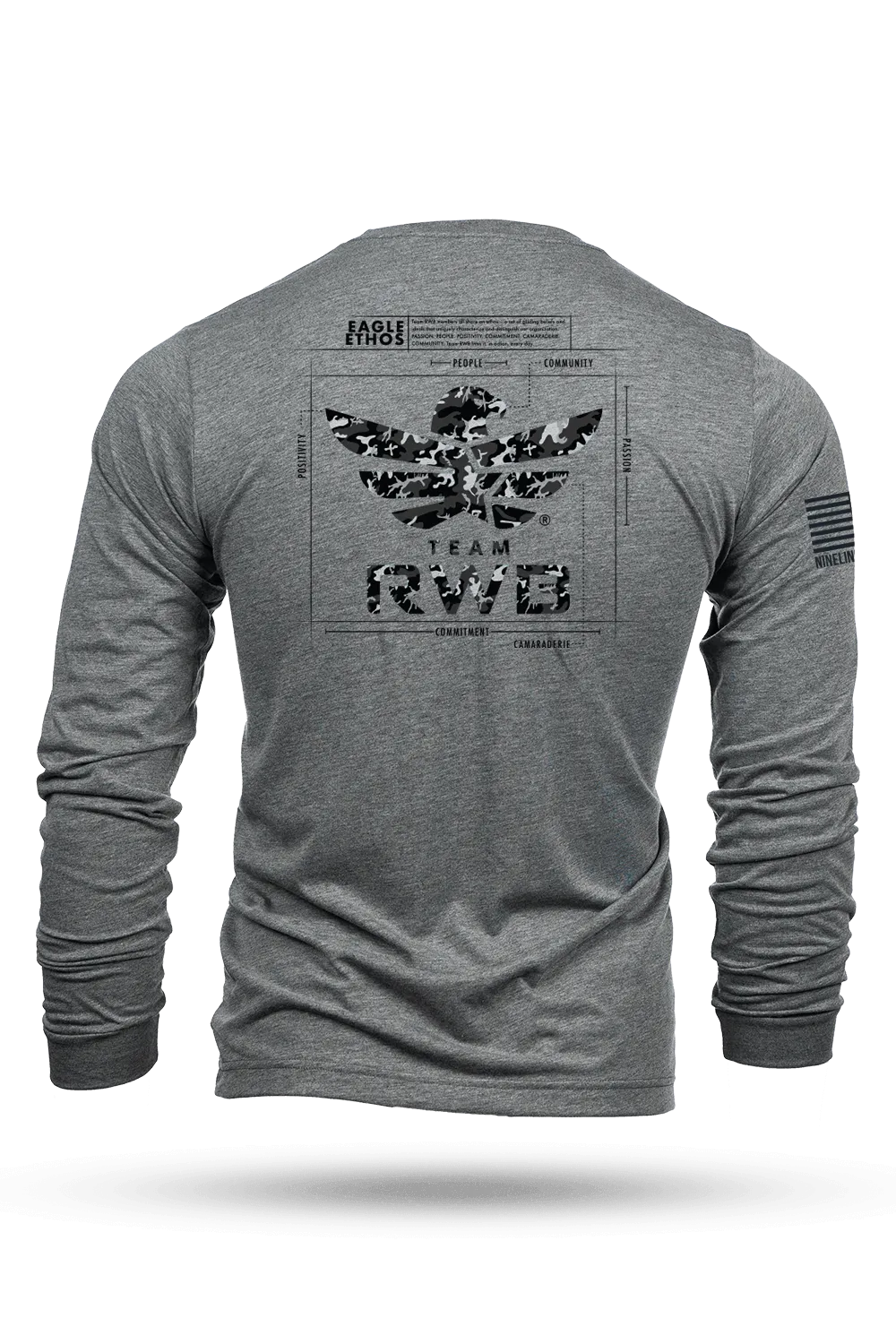 Team RWB Eagle Ethos Schematic - Long-Sleeve T-Shirt