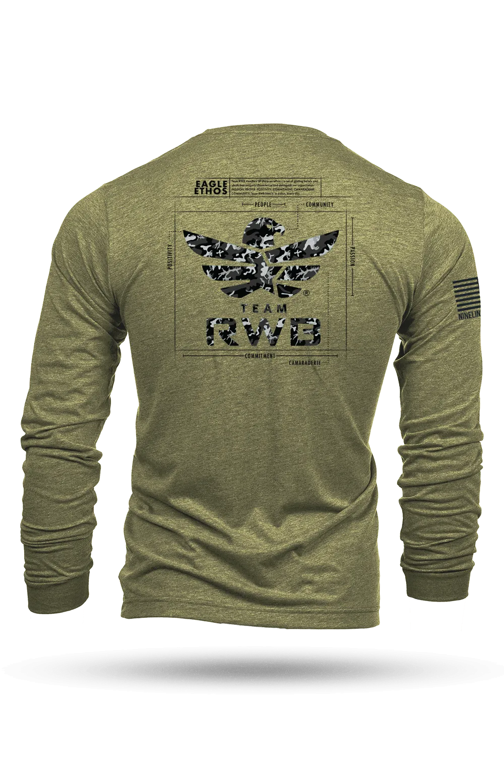 Team RWB Eagle Ethos Schematic - Long-Sleeve T-Shirt