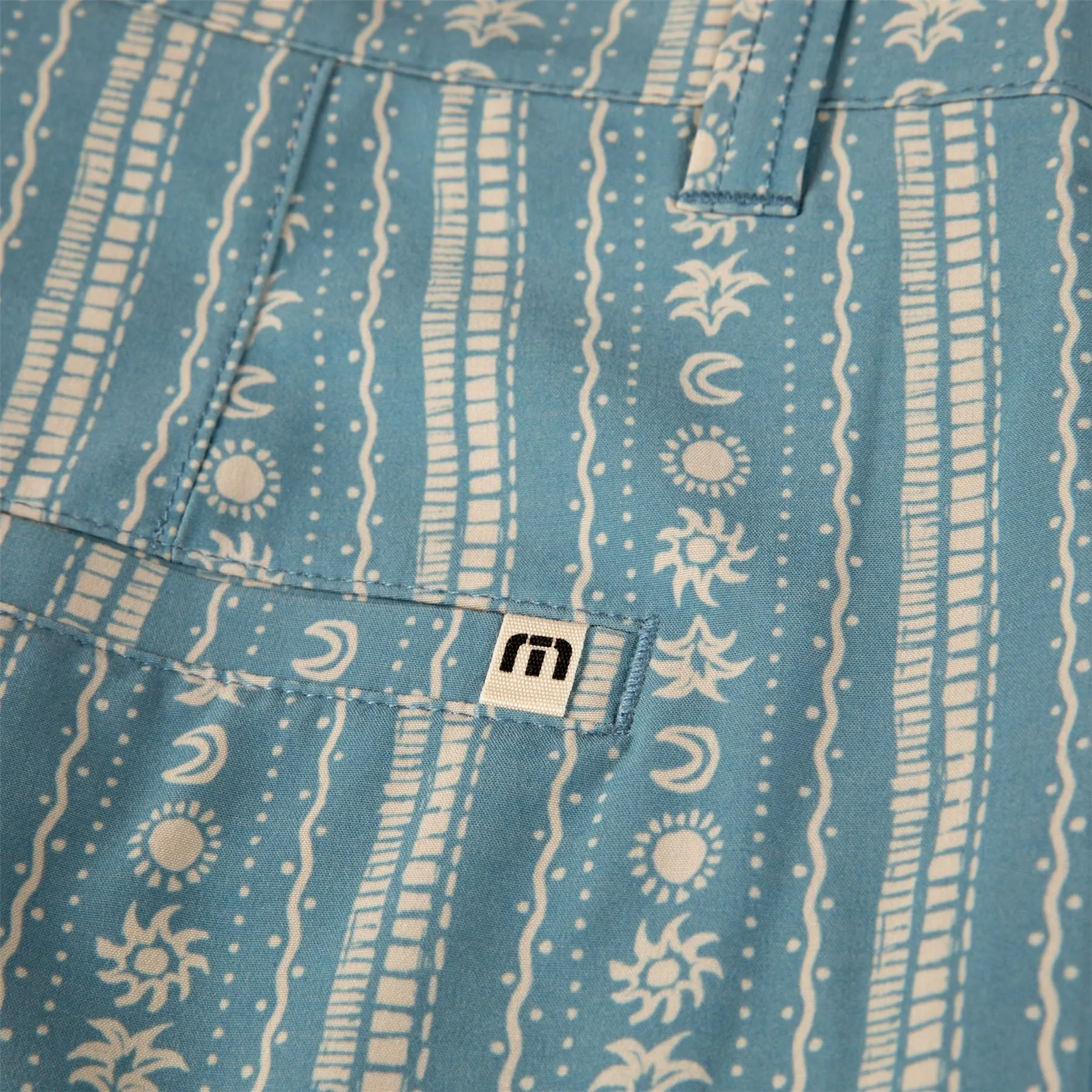 Tech Chino Print Shorts Captains Blue