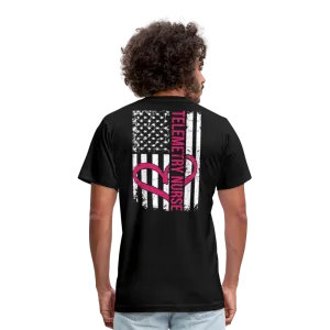 Telemetry Nurse Flag Unisex Jersey T-Shirt by Bella   Canvas