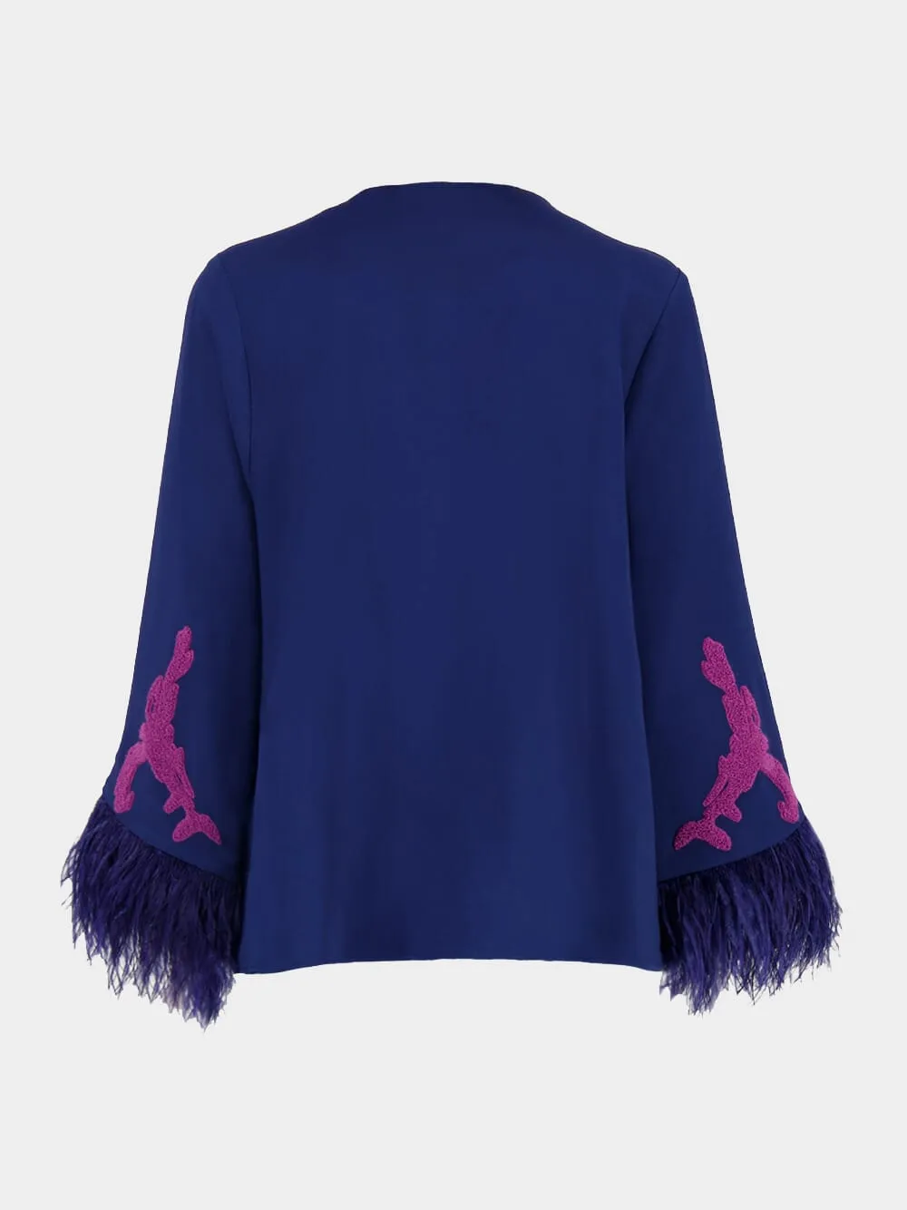 Temis Embroidered Blouse With Feathers
