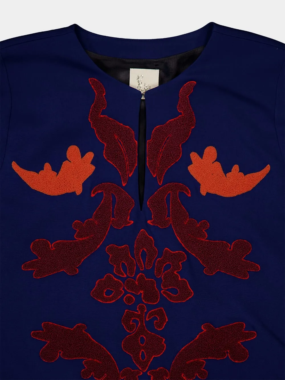 Temis Embroidered Blouse With Feathers