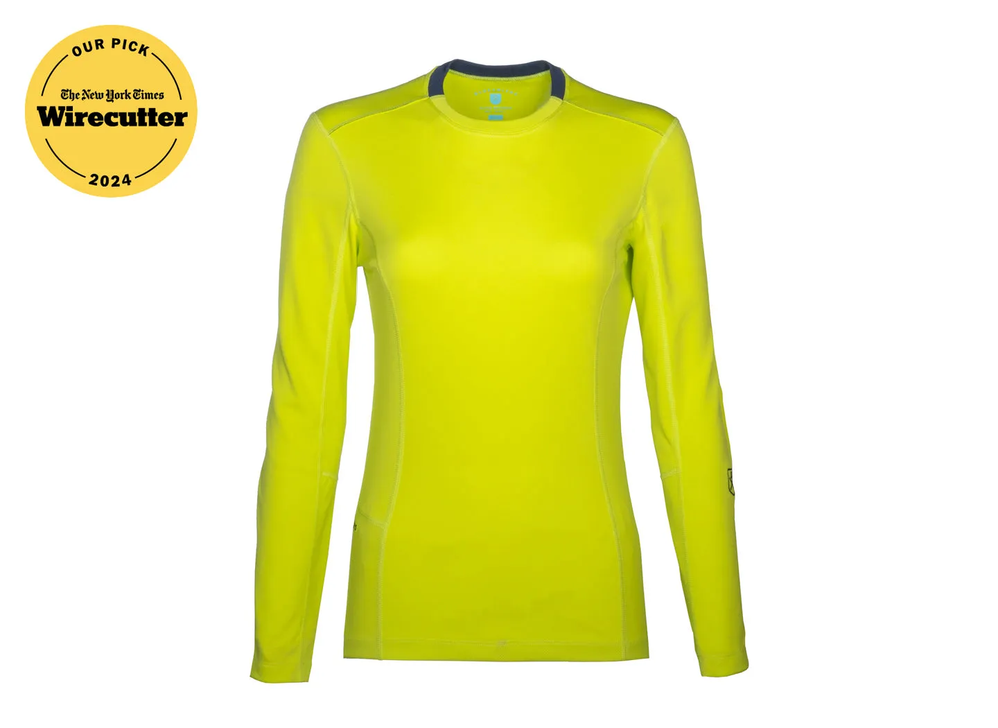 The Kanaha Hydrophobic Shirt for Women - Electric Yellow (Rich Navy)